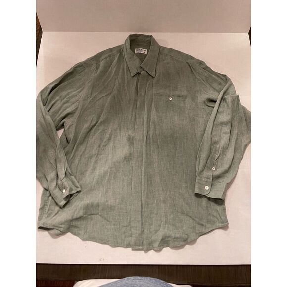 Barry Bricken Vintage Neiman Marcus Gray Casual Men's Shirt‎ XL A21 - Picture 1 of 12